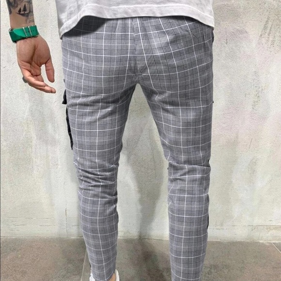 Shein Mens Plaid Thin Joggers - Picture 2 of 4